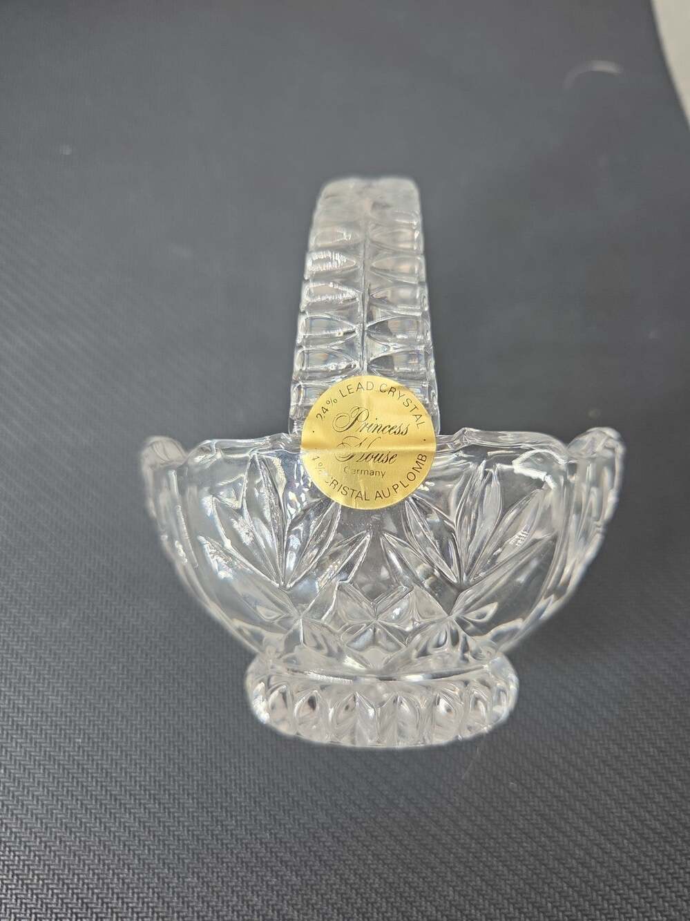 Vintage Princess House 24% Lead Crystal Basket Made in Germany
